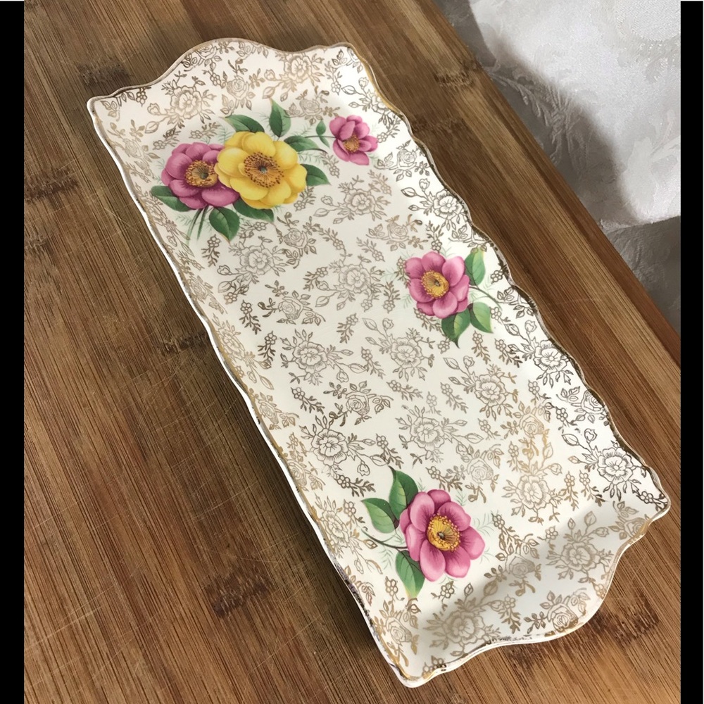 Vintage Staffordshire Eng. Old Foley Chimarita Vanity Tray 5768